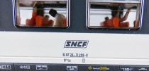 Roco 74032C Ho Sncf 2nd Cl Coach Express Rain Mont Cenis B10tu 61 87 20-71 299-0 Corail Livery Passengers Lighting Boxed