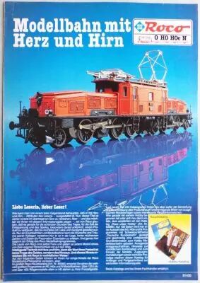 Roco Catalogue Allemand 1986 Modellbahn mit Herz und Hirn O HO HOe N 4 pages A4