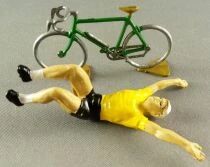 Roger - Cycliste Plastique V&eacute;lo M&eacute;tal - Maillot Jaune Bras Lev&eacute;s Amovible V&eacute;lo Vert TDF