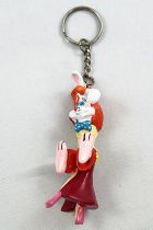 Roger Rabbit - Disney PVC Figure Keychain 1987 - Roger & Jessica Rabbit attached