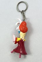 Roger Rabbit - Disney PVC Figure Keychain 1987 - Roger & Jessica Rabbit attached