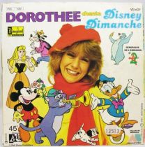 Rox et Rouky  Disney Dimanche - Disque 45T - Générique par Dorothée - Disque Ades 1981 (1)
