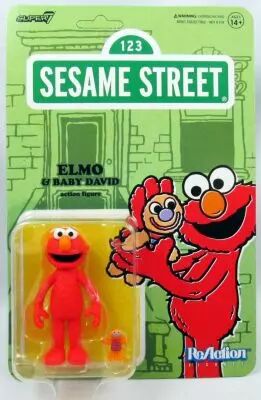 Rue S�same - Figurine ReAction Super7 - Elmo & Baby David