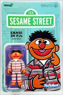 Rue S�same - Figurine ReAction Super7 - Ernie in PJs
