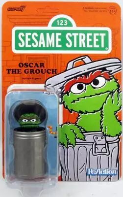 Rue S�same - Figurine ReAction Super7 - Oscar the Grouch