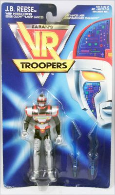 1994 Saban's VR Troopers JB Reese with Edge Glow Laser Lances MOC Kenner 