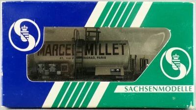 Sachsenmodelle 76385 Ho Sncf Tank Wagon Marcel Millet 2 Axles SCr 554211 Era III Mint in Box