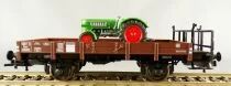 Sachsenmodelle 76424 Ho Sncf Flatbed Low-Sides Wagon with Tractor 2 Axles Nwf 606880 Era III Mint in Box