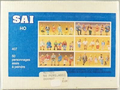 Sai 407 Ho 50 Figurines Personnages Passagers Assis � Peindre en Boite