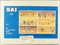 Sai 407 Ho 50 Figurines Personnages Passagers Assis &agrave; Peindre en Boite