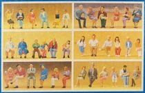 Sai 407 Ho 50 Figurines Personnages Passagers Assis &agrave; Peindre en Boite