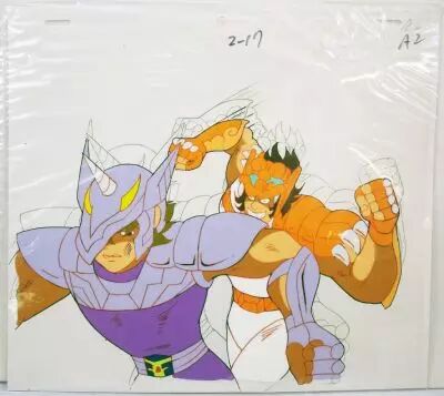 Saint Seiya - Cellulo�de original Toei Animation - Ban du Lionet vs Jabu de la Licorne