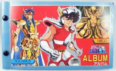Saint Seiya - Pogs collector folder with 30 Pogs - Amada Japan 1988