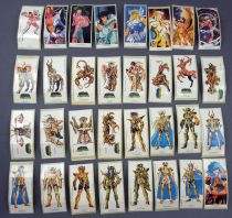 Saint Seiya Knights of the Zodiac - Complete set of 32 chewing-gum stickers - May Bonneuil France 1988