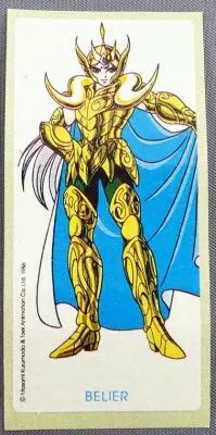 Saint Seiya Les Chevaliers du Zodiaque - Stickers de chewing-gum May Bonneuil France 1988 - Mu du B�lier