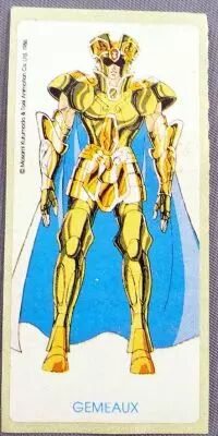 Saint Seiya Les Chevaliers du Zodiaque - Stickers de chewing-gum May Bonneuil France 1988 - Saga des G�meaux