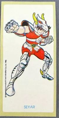 Saint Seiya Les Chevaliers du Zodiaque - Stickers de chewing-gum May Bonneuil France 1988 - Seiya de P�gase