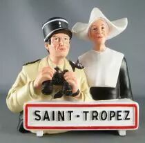Saint Tropez - Tirelire Plastique - Gendarme et Bonne S�ur