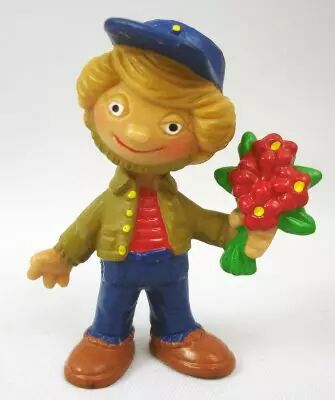 Sandm�nnchen - Figurine pvc Bully 1985 - Sandman avec bouquet de fleurs