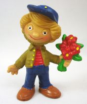 Sandmännchen - Figurine pvc Bully 1985 - Sandman avec bouquet de fleurs