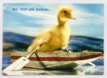 Saturnin - Yvon Post Card (1968) - #40 Saturnin is boating