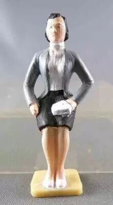 Scalextric 1/32 - Figurine 54 mm - Spectatrice Assise Veste Grise