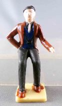 Scalextric 1:32 - Plastic Figure 54 mm - Seated Spectator Blue Shirt for Slot Car