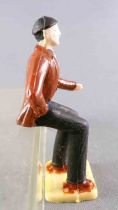 Scalextric 1:32 - Plastic Figure 54 mm - Seated Spectator Blue Shirt for Slot Car