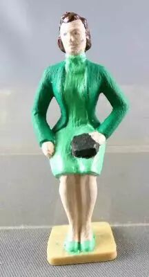 Scalextric 1:32 - Plastic Figure 54 mm - Seated Woman Green outfit for Slot Car