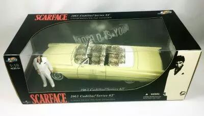 Scarface - Jada Toys - 1963 Cadillac Serie 62 avec Tony Montana (Al Pacino) - 1/18�me Diecast Collectible