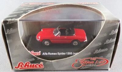Schuco 21968 Ho 1/87 Alfa Romeo Spider 1300 Junior 1972 Rouge Neuf Boite