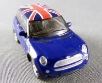 Schuco 25074 Ho 1:87 Blue Mini Cooper Union Jack Roof no Box