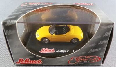 Schuco 25109 Ho 1/87 Alfa Romeo Spider Jaune Neuf Boite