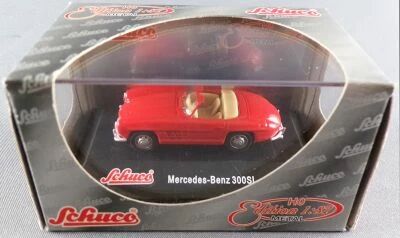 Schuco 25114 Ho 1:87 Mercedes-Benz 300 SL Convertible Red Mint in Box