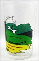Scooby-Doo - Amora mustard glass - Scooby chasing a bone