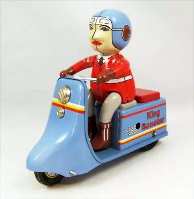 Scooter - Jouet m�canique en T�le - King Scooter (Ha Ha Toy)