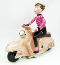 Scooter - Tin Toy Wind-Up - Scooter Girl Pink (Clock Work)