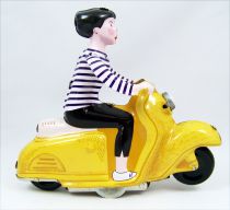 Scooter - Tin Toy Wind-Up - Scooter Girl Yellow (Clock Work)