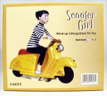 Scooter - Tin Toy Wind-Up - Scooter Girl Yellow (Clock Work)