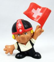 Seppli the Swiss Boy - Schleich PVC Figure - Seppli with flag