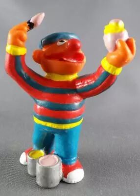 Sesame Street - Applause - Figurine Pvc 6cm - Ernest avec Oeuf