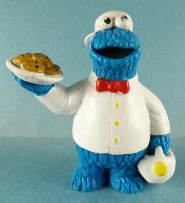 Sesame Street - Applause - Figurine Pvc 8cm - Macaron avec Plateau de Cookies