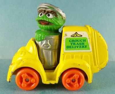 Sesame Street - Playskool - V�hicule M�tal - Oscar en Camion des Eboueurs (loose)