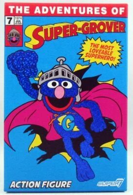 Sesame Street - Super7 ReAction Figures - Super Grover \ chase\ 
