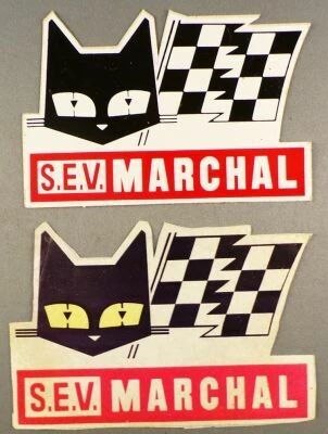 S.E.V. Marchal - Automobile - Lot de 2 Autocollants Vintage