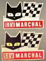 S.E.V. Marchal - Automobile - Lot de 2 Autocollants Vintage