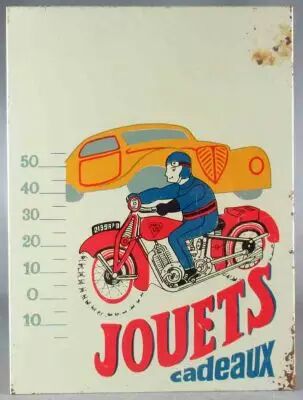 Sfa Lithographed Advertising Tin Plate Jouets Cadeaux (Toys Gifts) Motorcycle 2139 RP9