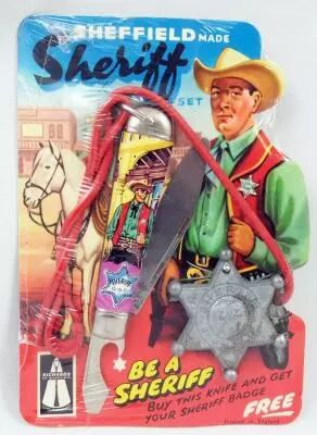 Sheffield Cuttlery - Petit canif d�capsuleur de poche avec avec �toile de Sh�riff  - Richard of Sheffield 1960\'s