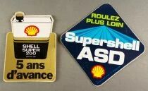 Shell - Carburant & Huile Automobile & Moto - Lot de 6 Autocollants Vintage