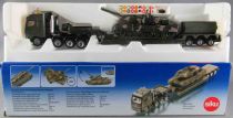 Siku 1872 HO 1:87 Heavy Haulage Military Transporter Man Truck Trailer with Leopard Tank Lightning Boxed